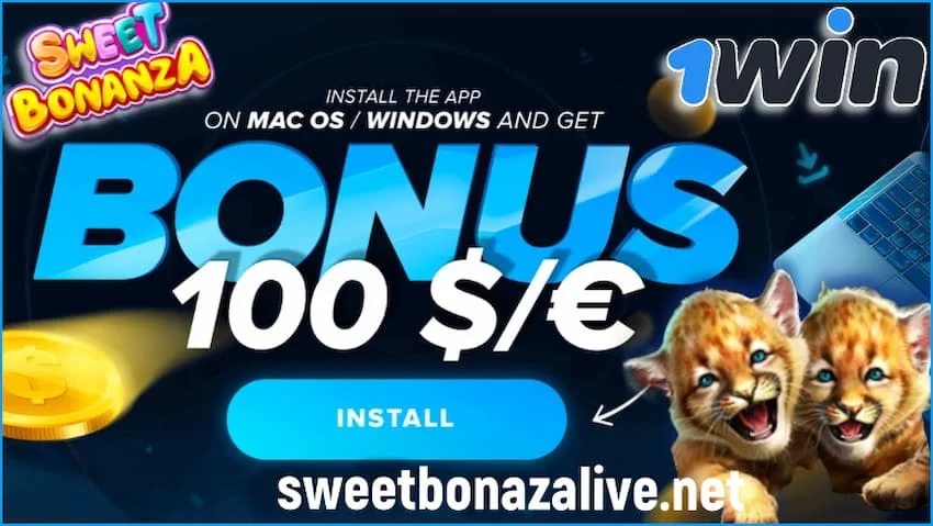 Download the 1WIN mobile app and get $100 is in this image!