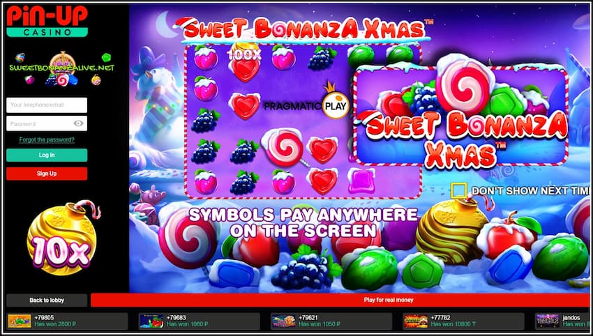 Pragmatic Play is the provider of the Sweet Bonanza series! 3 Play and get bonuses in Sweet Bonanza Xmas of the casino provider Pragmatic Play is in this picture.