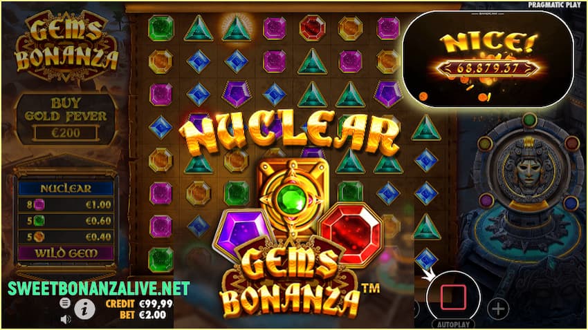 Play the slot Gems Bonanza from Pragmatic Play and Get the Bonus! 12 Gems bonanza slot review in this image.