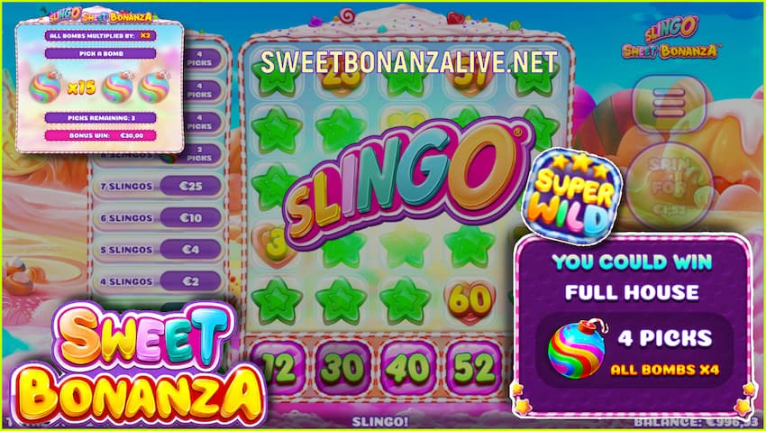 Slingo Sweet Bonanza (slot provider Slingo Original) in this picture.